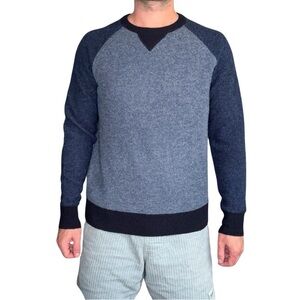 J. Crew Men’s Lambs Wool Crewneck Sweater Size Medium Blue